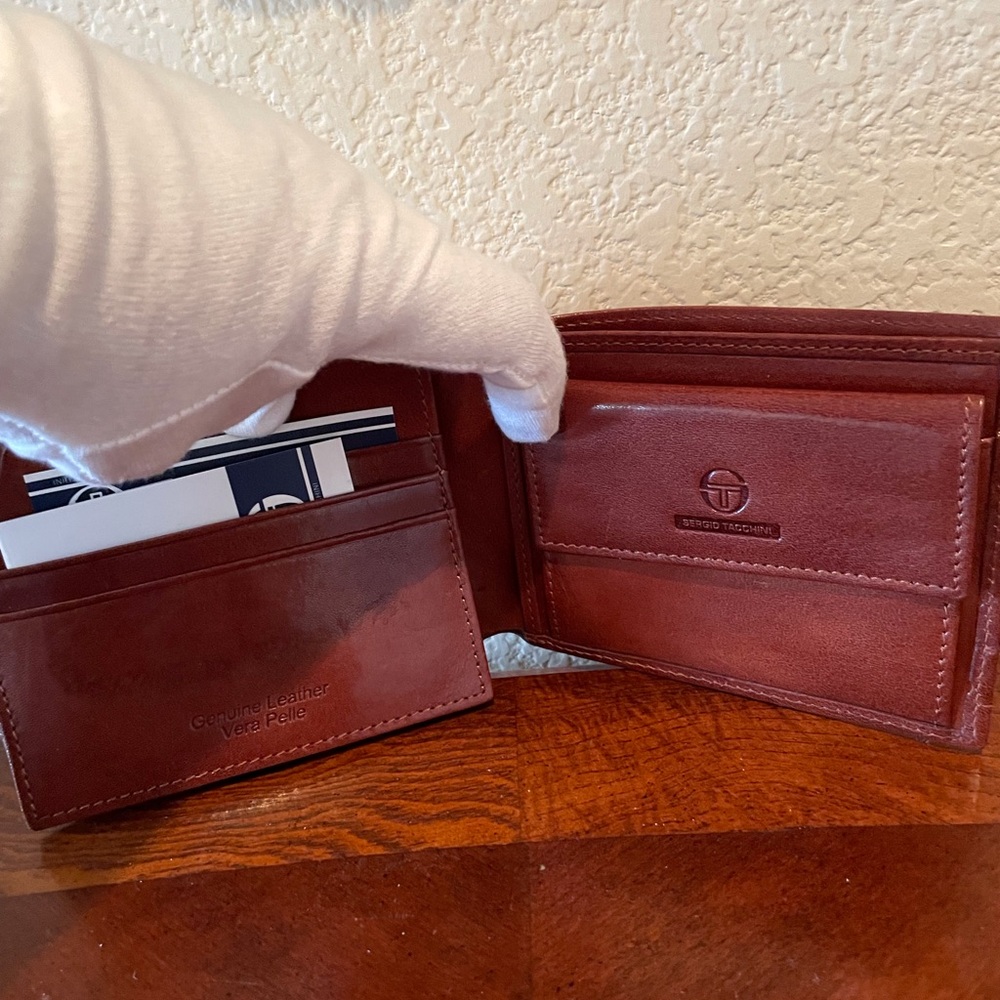 Sergio Tacchini Brown Leather Wallet - Picture 2 of 9